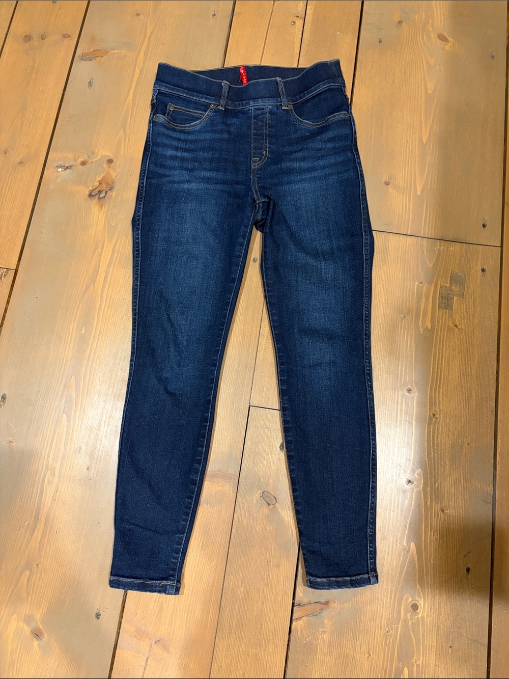 SPANX Dark Blue High-Rise Skinny Jeans
